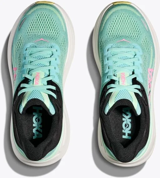 HOKA Women's Bondi 9 Shoes in Blue Spark/Mint Fluorite - Image 2