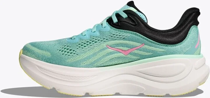 HOKA Women's Bondi 9 Shoes in Blue Spark/Mint Fluorite - Image 8