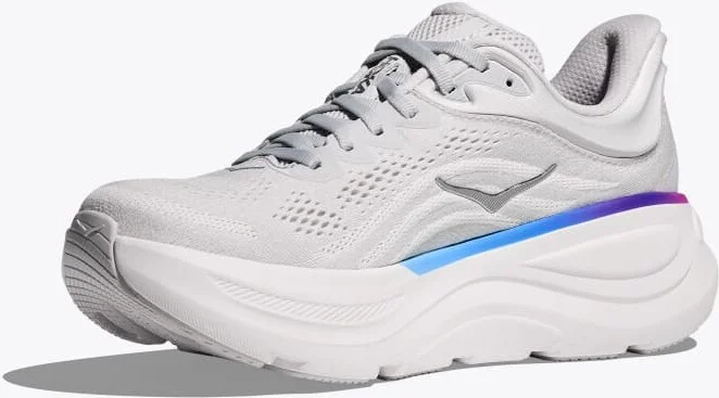 HOKA Women's Bondi 9 Shoes in Cosmic Grey/White - Image 3