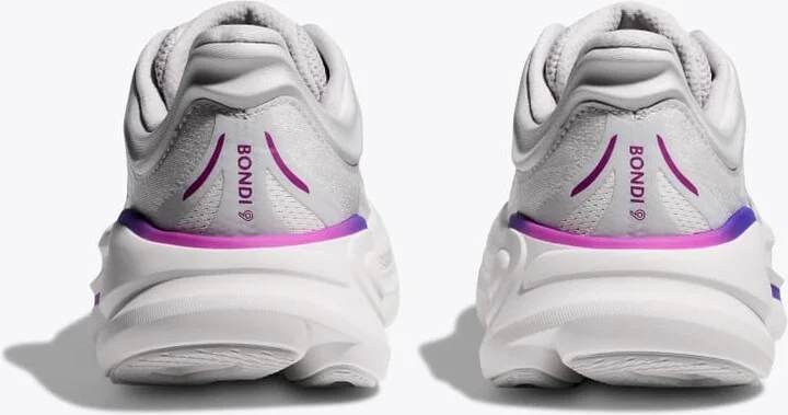 HOKA Women's Bondi 9 Shoes in Cosmic Grey/White - Image 5