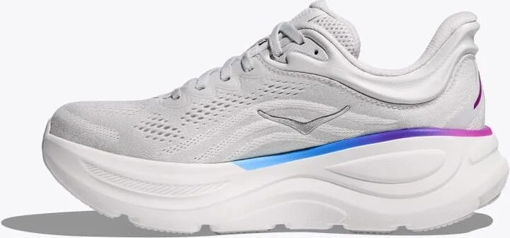 HOKA Women's Bondi 9 Shoes in Cosmic Grey/White - Image 8