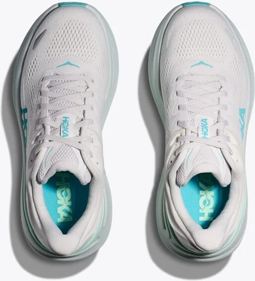 HOKA Women's Bondi 9 Shoes in Frost/Cielo Blue - Image 2