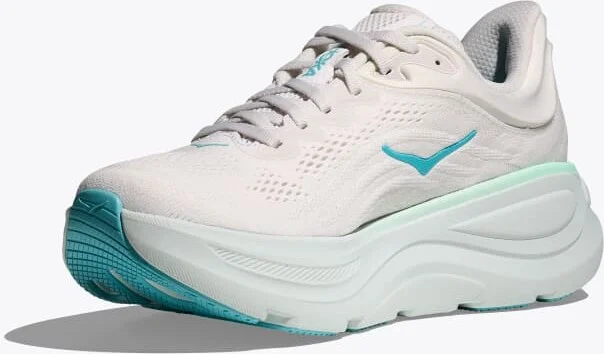 HOKA Women's Bondi 9 Shoes in Frost/Cielo Blue - Image 3