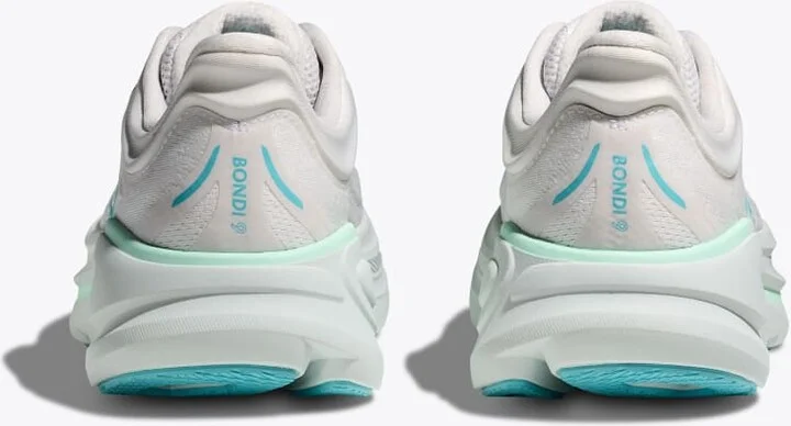 HOKA Women's Bondi 9 Shoes in Frost/Cielo Blue - Image 5