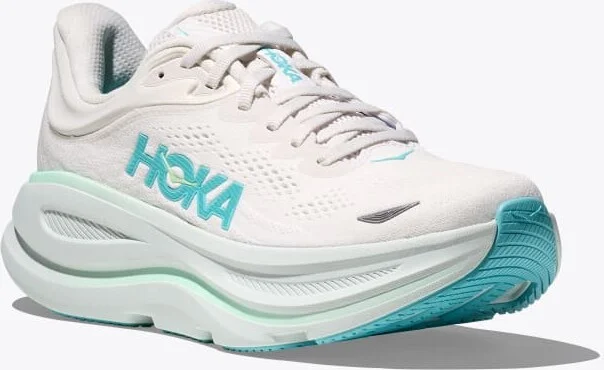 HOKA Women's Bondi 9 Shoes in Frost/Cielo Blue - Image 6