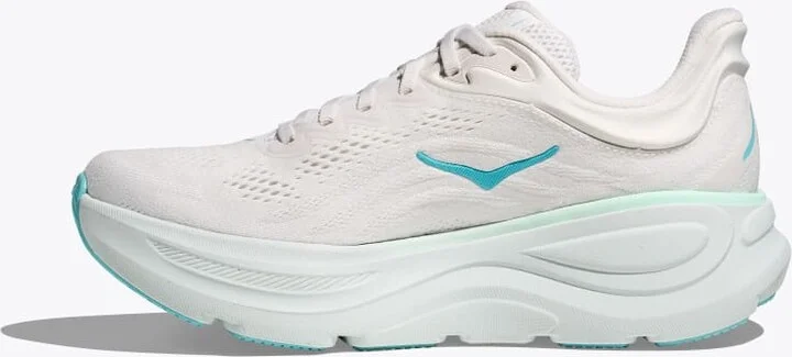 HOKA Women's Bondi 9 Shoes in Frost/Cielo Blue - Image 8