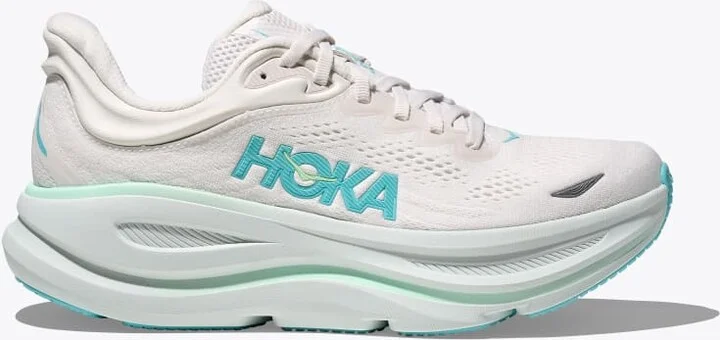 HOKA Women's Bondi 9 Shoes in Frost/Cielo Blue