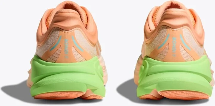 HOKA Women's Bondi 9 Shoes in Frost/Pale Tangerine - Image 5