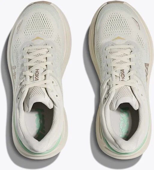 HOKA Women's Bondi 9 Shoes in Truffle Salt/Sea Glass - Image 2