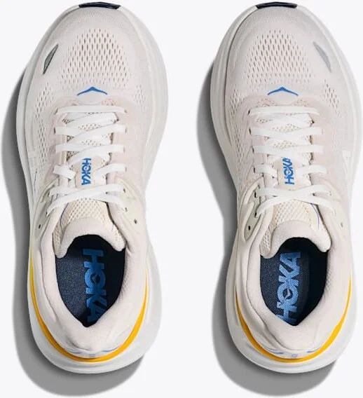 HOKA Women's Bondi 9 Shoes in White/Grout - Image 2