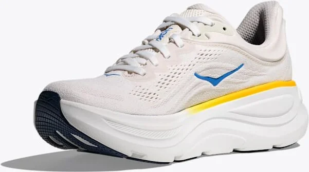 HOKA Women's Bondi 9 Shoes in White/Grout - Image 3
