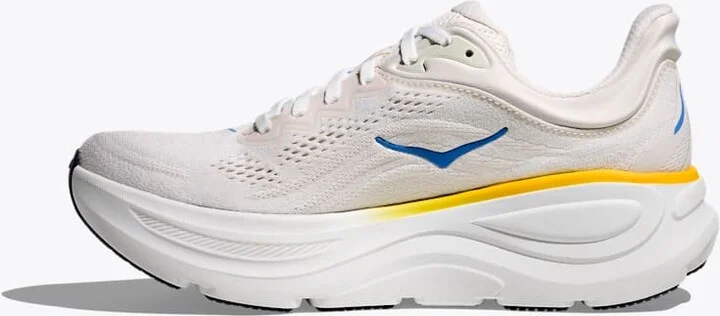 HOKA Women's Bondi 9 Shoes in White/Grout - Image 8