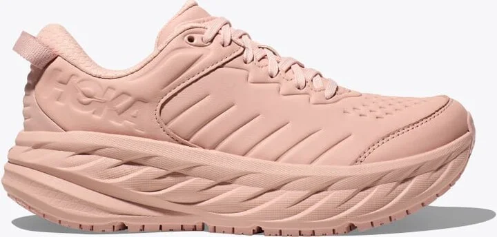 HOKA Women's Bondi SR Shoes in Peach Whip/Peach Whip