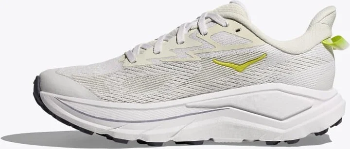 HOKA Women's Challenger 8 Shoes in White/Neon Hoka Citrus - Image 8