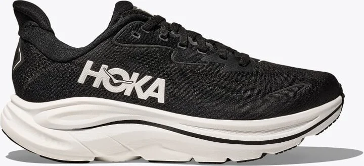 HOKA Women's Clifton 10 Shoes in Black/White