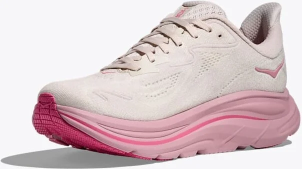 HOKA Women's Clifton 10 Shoes in Rose Cream/Dried Rose - Image 3