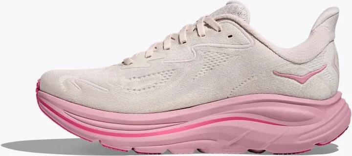 HOKA Women's Clifton 10 Shoes in Rose Cream/Dried Rose - Image 8