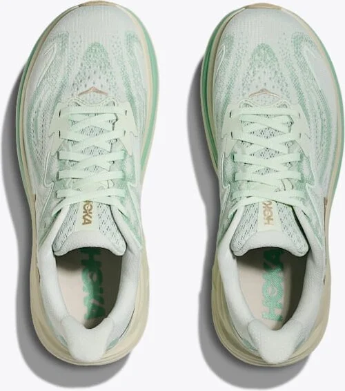 HOKA Women's Clifton 10 Shoes in Sea Glass/Jadeite - Image 2
