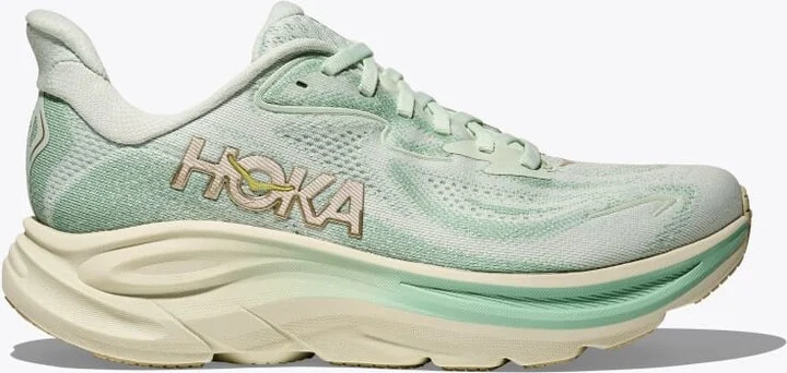 HOKA Women's Clifton 10 Shoes in Sea Glass/Jadeite