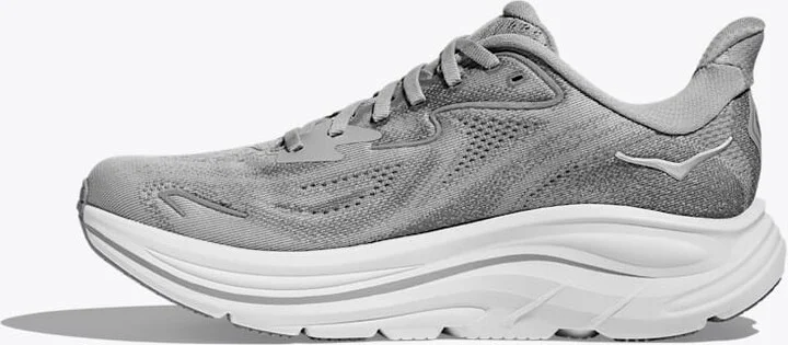 HOKA Women's Clifton 10 Shoes in Stellar Grey/Galactic Grey - Image 8