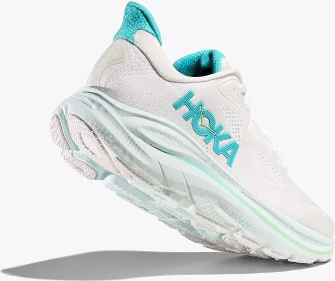 HOKA Women's Clifton 10 Shoes in White/Cielo Blue - Image 4