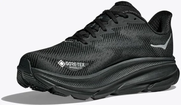 HOKA Women's Clifton 9 GTX Shoes in Black/Black - Image 3