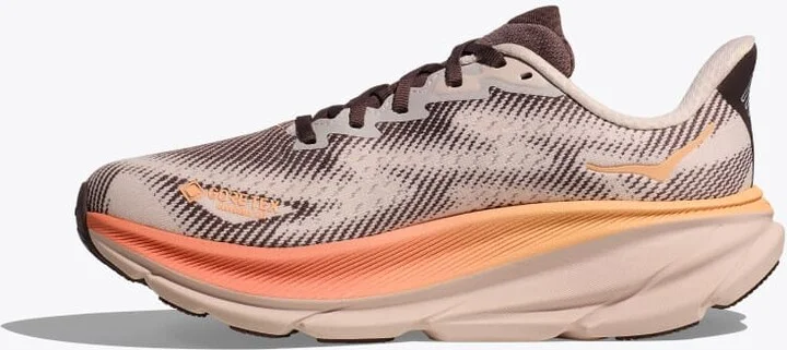 HOKA Women's Clifton 9 GTX Shoes in Cosmic Pearl/Smoky Quartz - Image 8