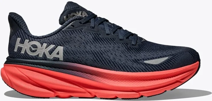 HOKA Women's Clifton 9 GTX Shoes in Varsity Navy/Nautical Dusk