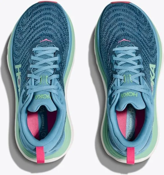 HOKA Women's Gaviota 5 Shoes in Alpine Blue/Jadeite - Image 2