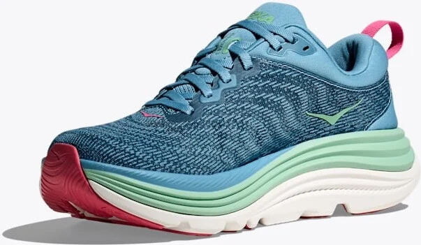 HOKA Women's Gaviota 5 Shoes in Alpine Blue/Jadeite - Image 3