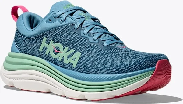 HOKA Women's Gaviota 5 Shoes in Alpine Blue/Jadeite - Image 6