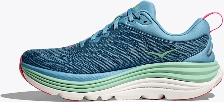 HOKA Women's Gaviota 5 Shoes in Alpine Blue/Jadeite - Image 8