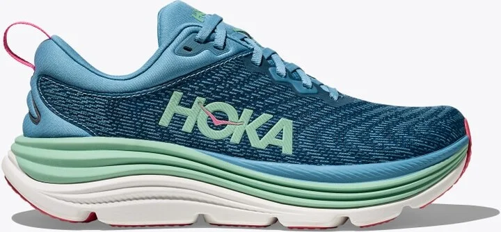 HOKA Women's Gaviota 5 Shoes in Alpine Blue/Jadeite