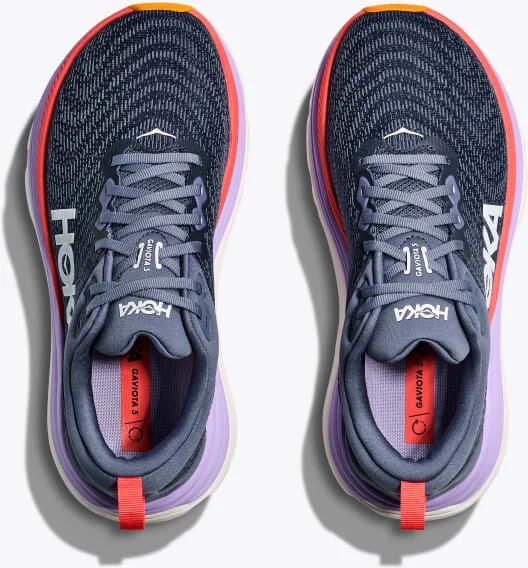 HOKA Women's Gaviota 5 Shoes in Anchor/Grapefruit - Image 2
