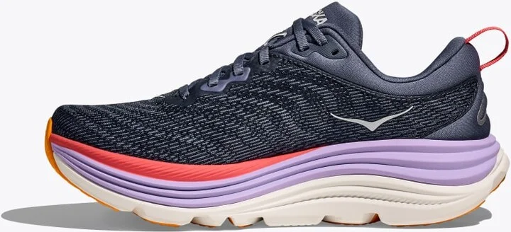 HOKA Women's Gaviota 5 Shoes in Anchor/Grapefruit - Image 8