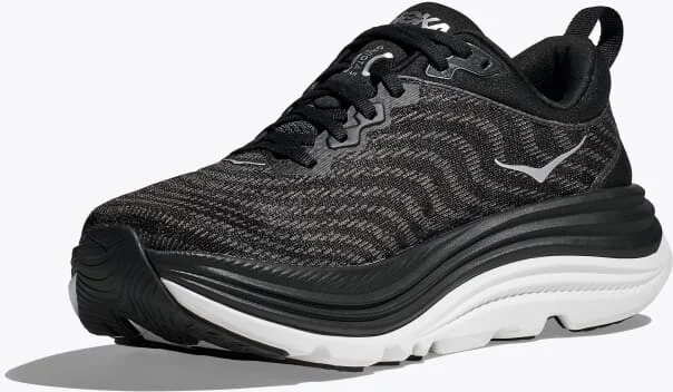 HOKA Women's Gaviota 5 Shoes in Black/White - Image 3