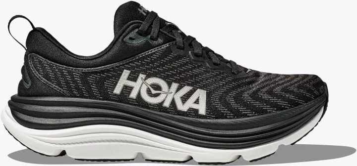 HOKA Women's Gaviota 5 Shoes in Black/White