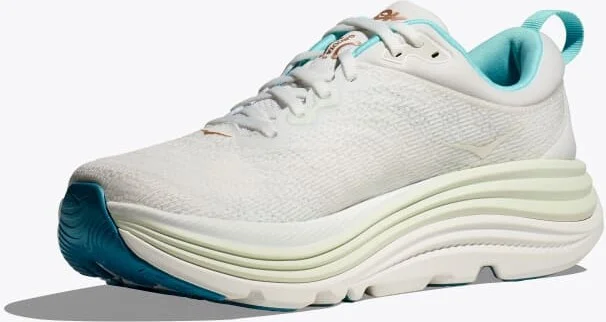 HOKA Women's Gaviota 5 Shoes in Frost/Rose Gold - Image 3