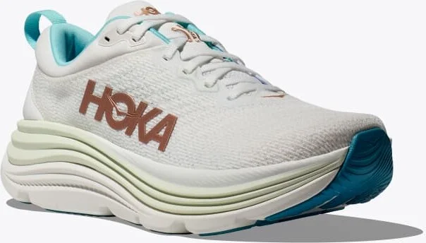 HOKA Women's Gaviota 5 Shoes in Frost/Rose Gold - Image 6