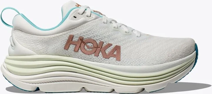 HOKA Women's Gaviota 5 Shoes in Frost/Rose Gold