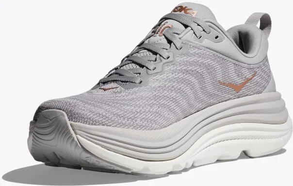 HOKA Women's Gaviota 5 Shoes in Harbor Mist/Rose Gold - Image 3