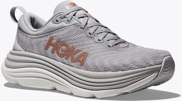 HOKA Women's Gaviota 5 Shoes in Harbor Mist/Rose Gold - Image 6