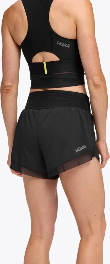 HOKA Women's Glide 4" Short Shoes in Black - Image 2