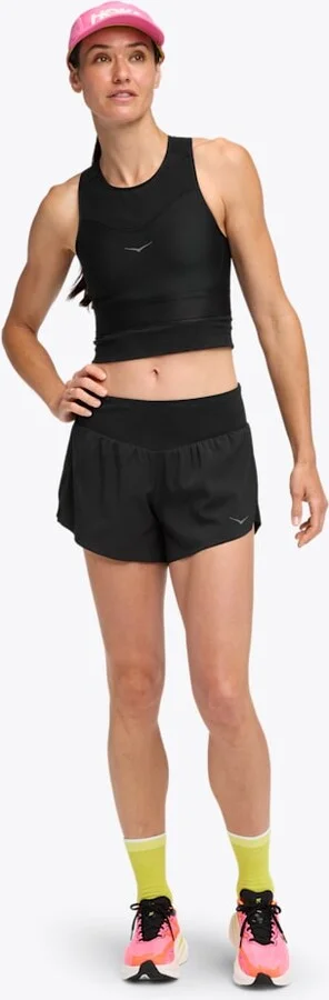 HOKA Women's Glide 4" Short Shoes in Black - Image 3