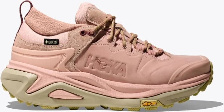 HOKA Women's Kaha 3 Low GTX Shoes in Rose Latte/Cardamom