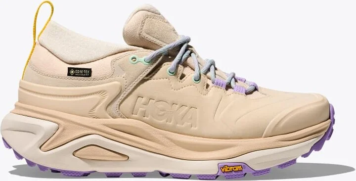 HOKA Women's Kaha 3 Low GTX Shoes in Vanilla/Mint Fluorite