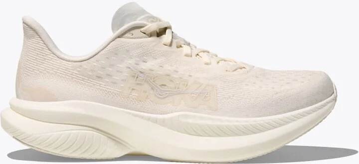 HOKA Women's Mach 6 Shoes in Alabaster/Cosmic Grey