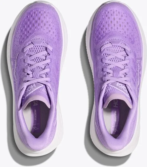 HOKA Women's Mach 6 Shoes in Aster Flower/White - Image 2