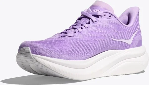 HOKA Women's Mach 6 Shoes in Aster Flower/White - Image 3