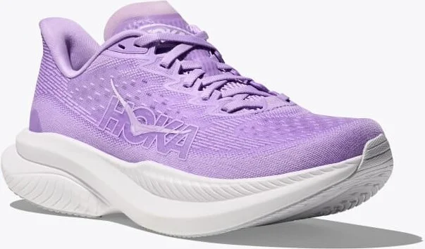 HOKA Women's Mach 6 Shoes in Aster Flower/White - Image 6